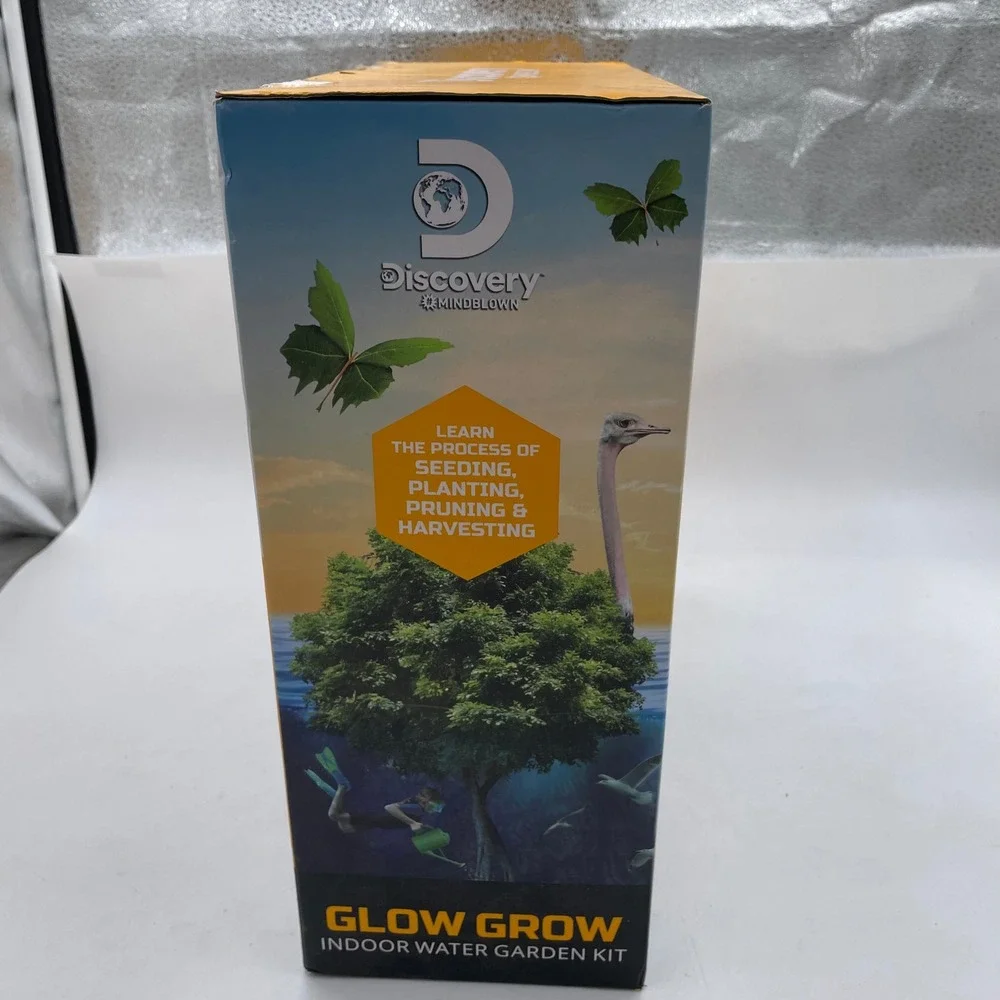 Discovery Mindblown Glow Grow Indoor Water Garden Kit STEM LED‎ Light Hydroponic